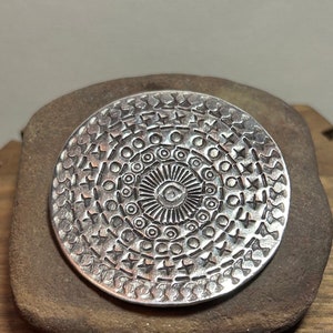 HUGE Sterling Aztec Pendant 925 Silver Symbols Vintage Jewelry Southwestern Birthday Anniversary Christmas Gift 4 Necklace Mayan Tribal Mens