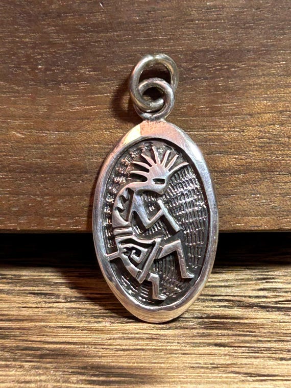Navajo Sterling Kokopelli Pendant 925 Silver Native Vintage 