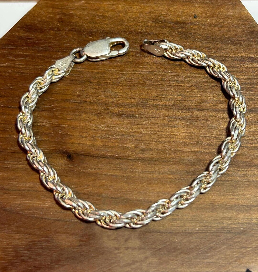 Milor Sterling Royal Rope Bracelet 7.25