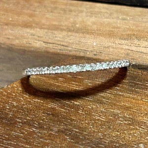 14K Diamond Band Ring .044ctw Stacking Sz 6 14KT Gold 925 Silver Vintage Jewelry Birthday Anniversary Christmas Gift Bridal Promise Wedding image 7
