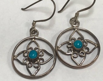 Jewelry Trends Pendientes Colgantes De Plata De Ley Con Nudo De Trinidad Celta, Plata De Ley