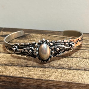 Fred Harvey Era Sterling Concho Cuff Bracelet Navajo 925 Silver Arrows Vintage Jewelry Native Southwestern Birthday Christmas Gift Tribal