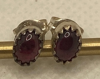 Navajo Amethyst Sterling Earrings Studs 925 Silver Native Southwestern Vintage Jewelry Anniversary Christmas Birthday Gift Mother&#39;s Day
