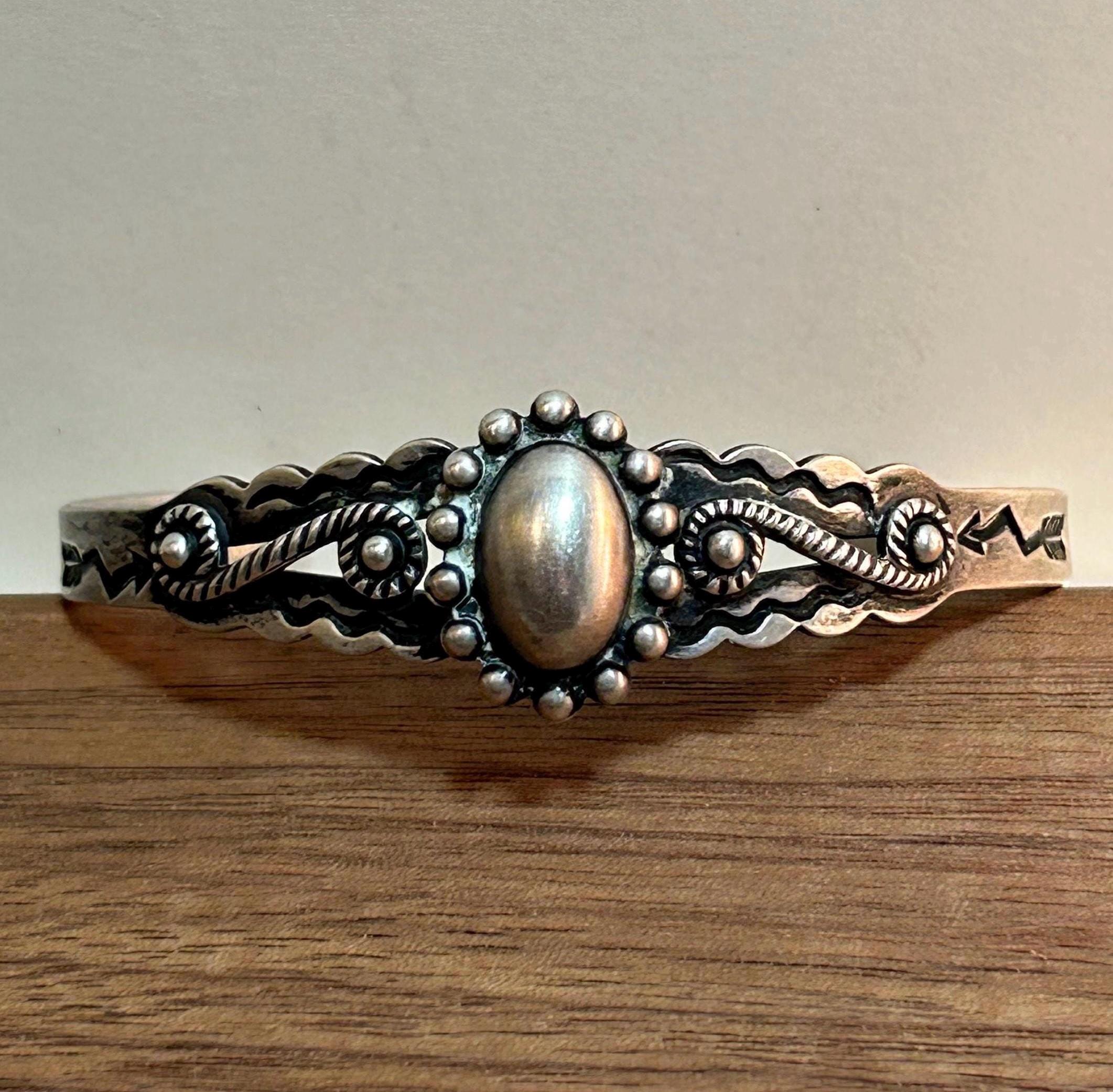 アクセサリー Vintage Fred Harvey SILVER ARROW Bangle Old Navajo Sterling Silver & Turquoise Arrow Bracelet fred