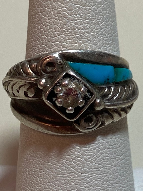 Carolyn Pollack Turquoise CZ Sterling Ring Sz 7 925 Silver - Etsy 日本