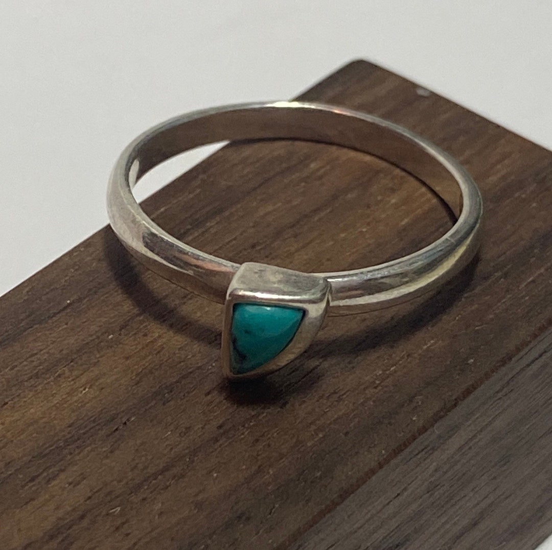 Carolyn Pollack Turquoise Sterling Ring Stacking Stackable Sz 9.25 ...