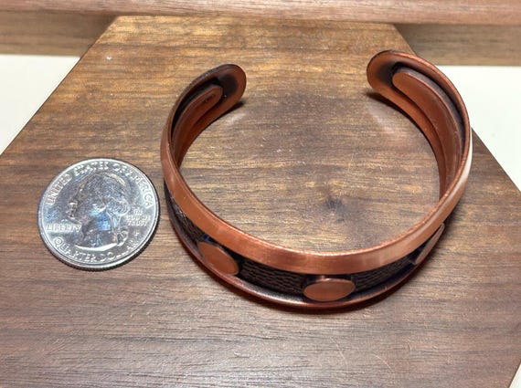 Fred Harvey Era Copper Cuff Bracelet Navajo 40s Bell Trading Post