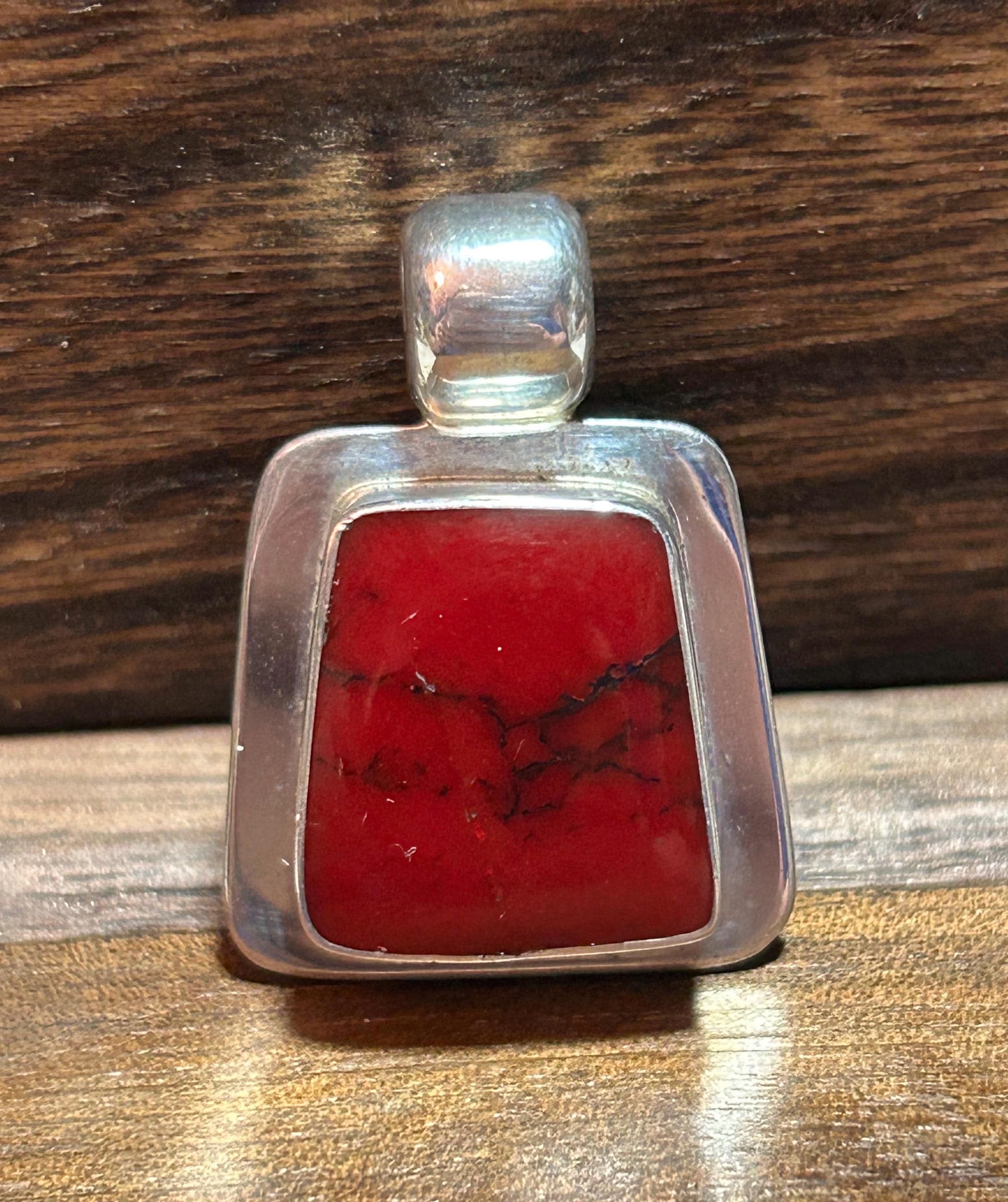 ネックレス・ペンダント Red Jasper Pendant SILVER 925 ATI Red Jasper Sterling Pendant 4 Necklace 925 Silver Mexico