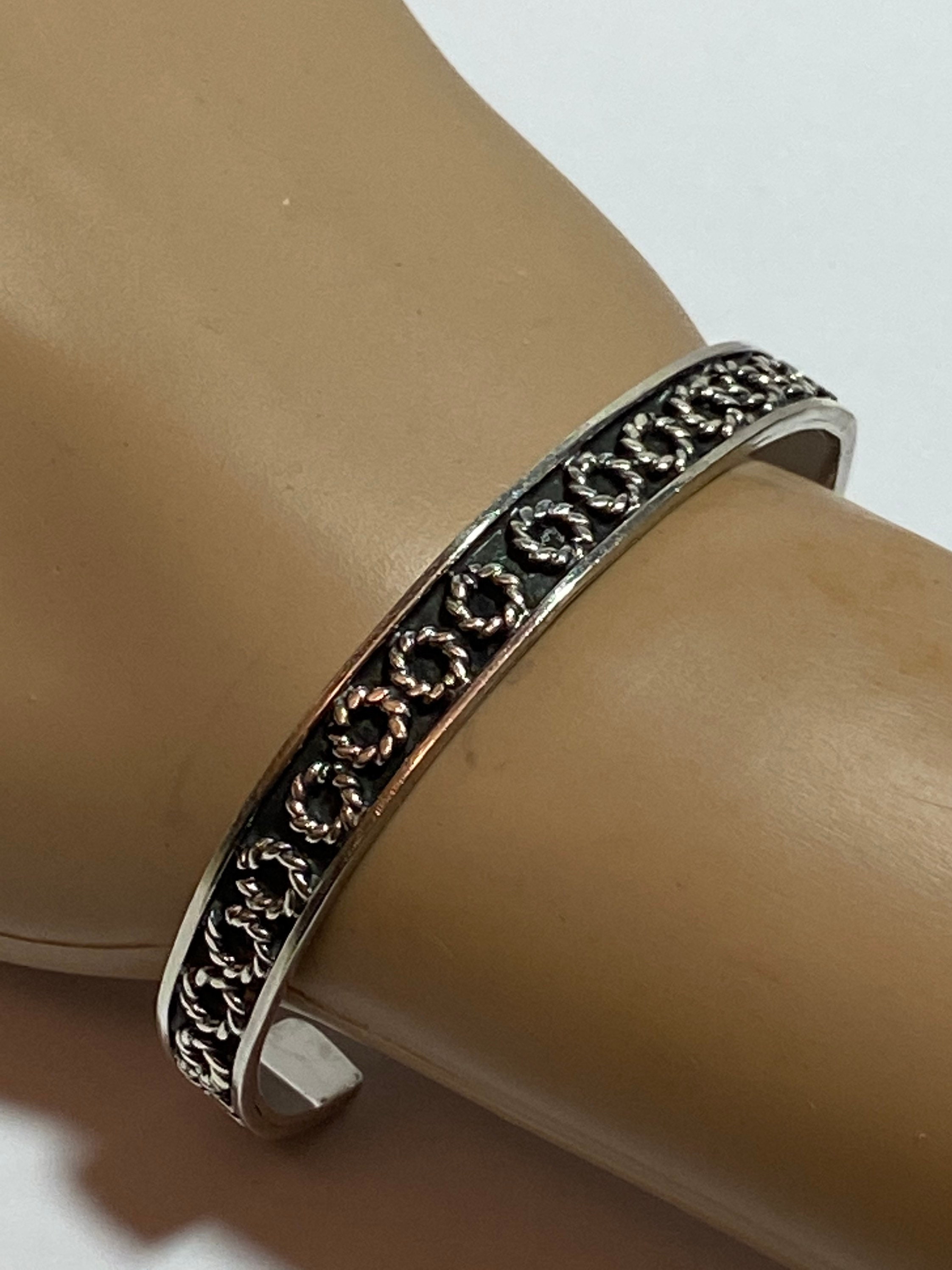 Taxco Sterling Cuff Bracelet 925 Silver Rope Mexico Mexican Taxco Sterling Cuff Bracelet 925 Silver Rope Mexico Mexican