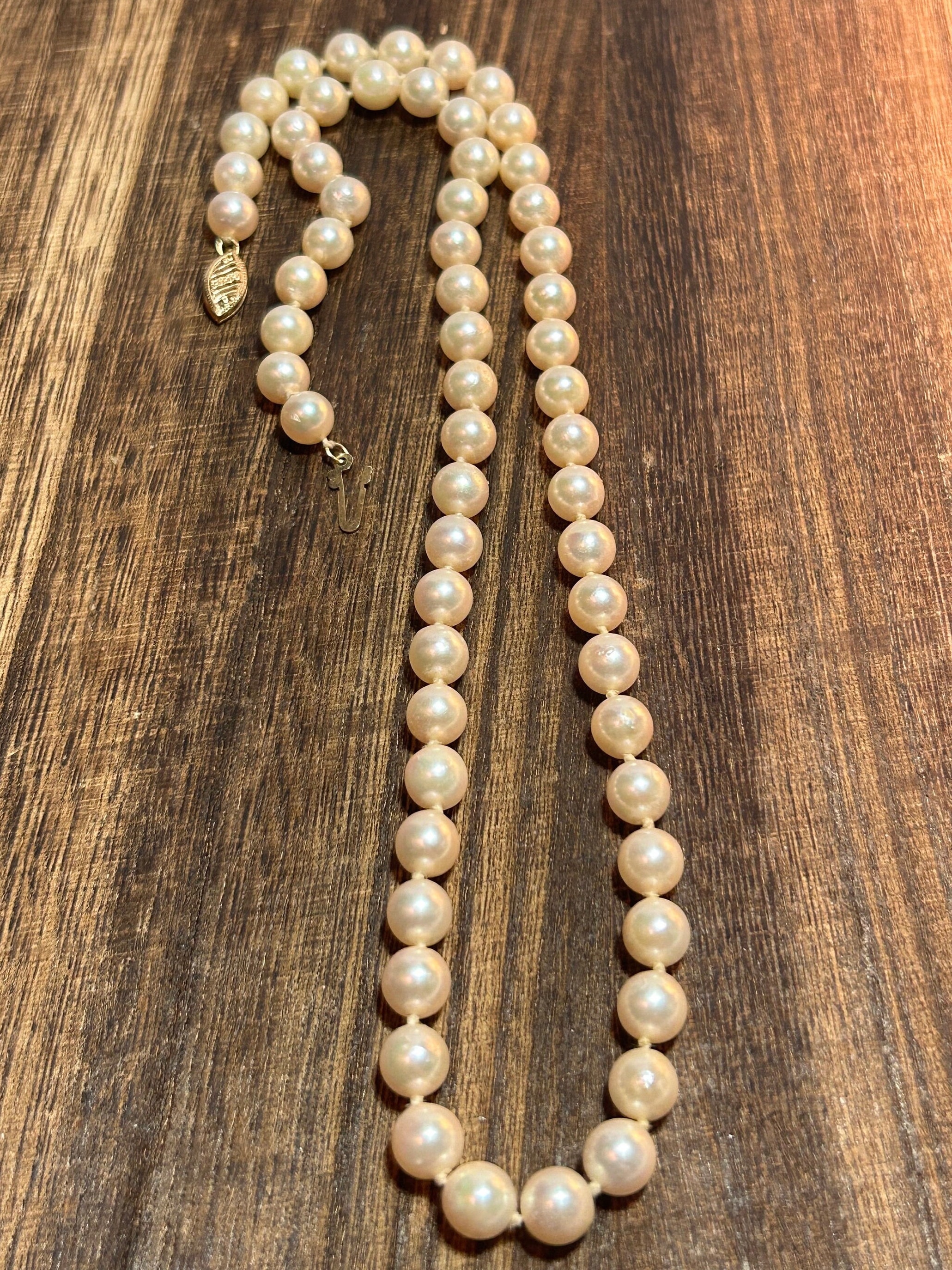 14K Cultured Pearl Necklace 19
