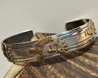 Tahe 12K Gold Sterling Cuff Bracelet Navajo 12KT GF 925 Tahe 12K Gold Sterling Cuff Bracelet Navajo 12KT GF 925