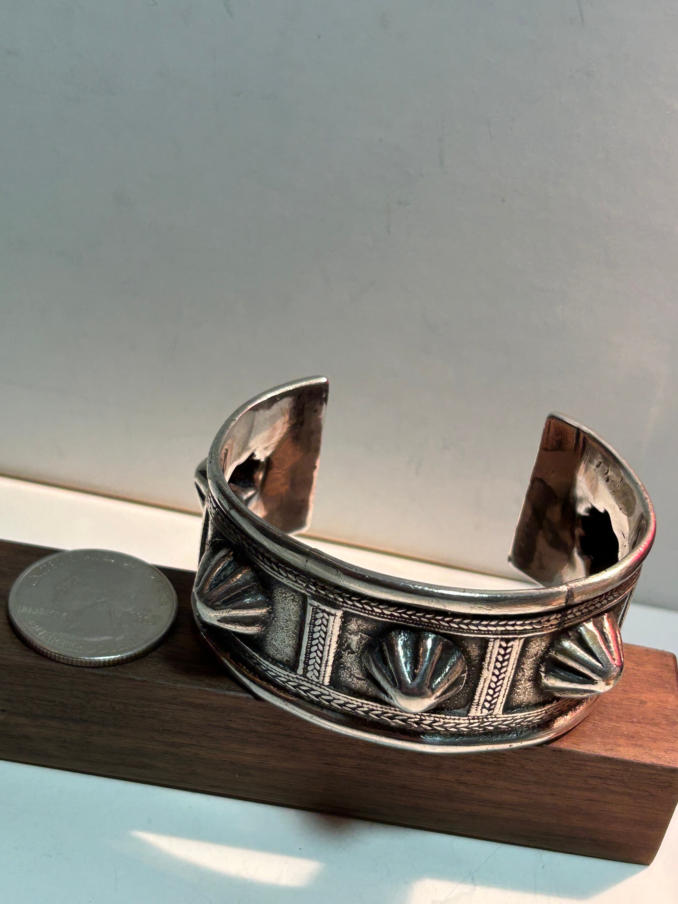 アンティーク エジプト 900 スターリングシルバー カフ