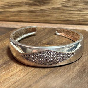 Tanzanite Sterling Cuff Bracelet .32ctw 925 Silver Vintage Jewelry Southwestern Anniversary Christmas Birthday Gift Bridal Wedding Mother's
