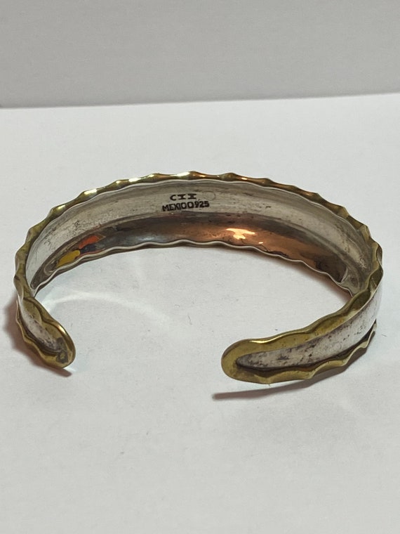 CII スターリング カフ ブレスレット 925 シルバー リボン 真鍮