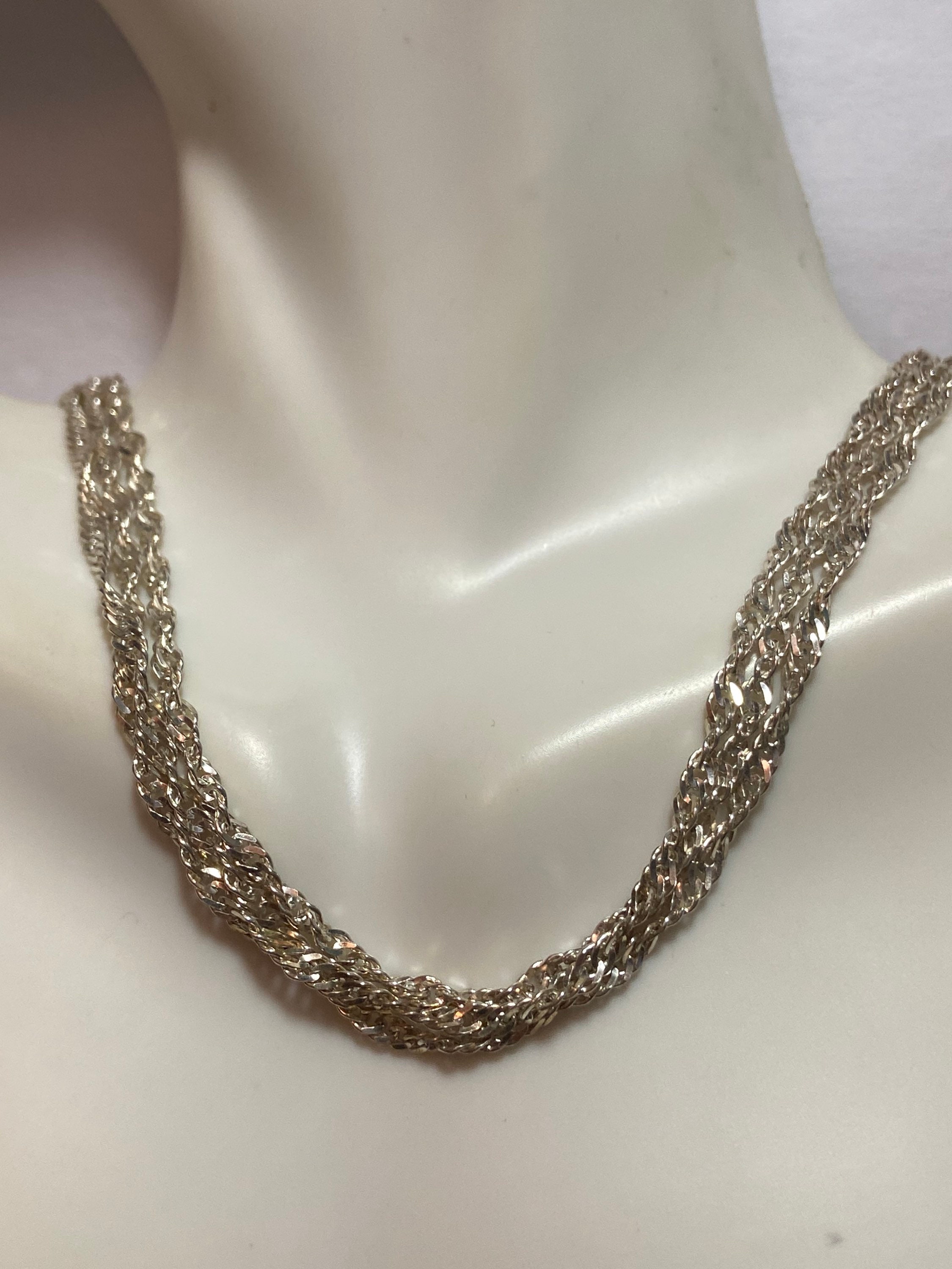 Sterling Rope Chain Necklace 18