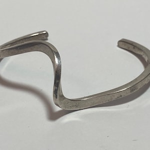 Navajo Sterling Cuff Bracelet Michael Kirk 925 Silver Pueblo Wavy Vintage Jewelry Native Southwestern Christmas Birthday Anniversary Gift