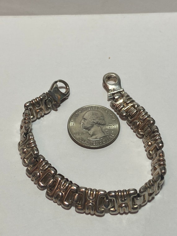Italian Sterling Bracelet 7.25" Italy 925 Silver … - image 10