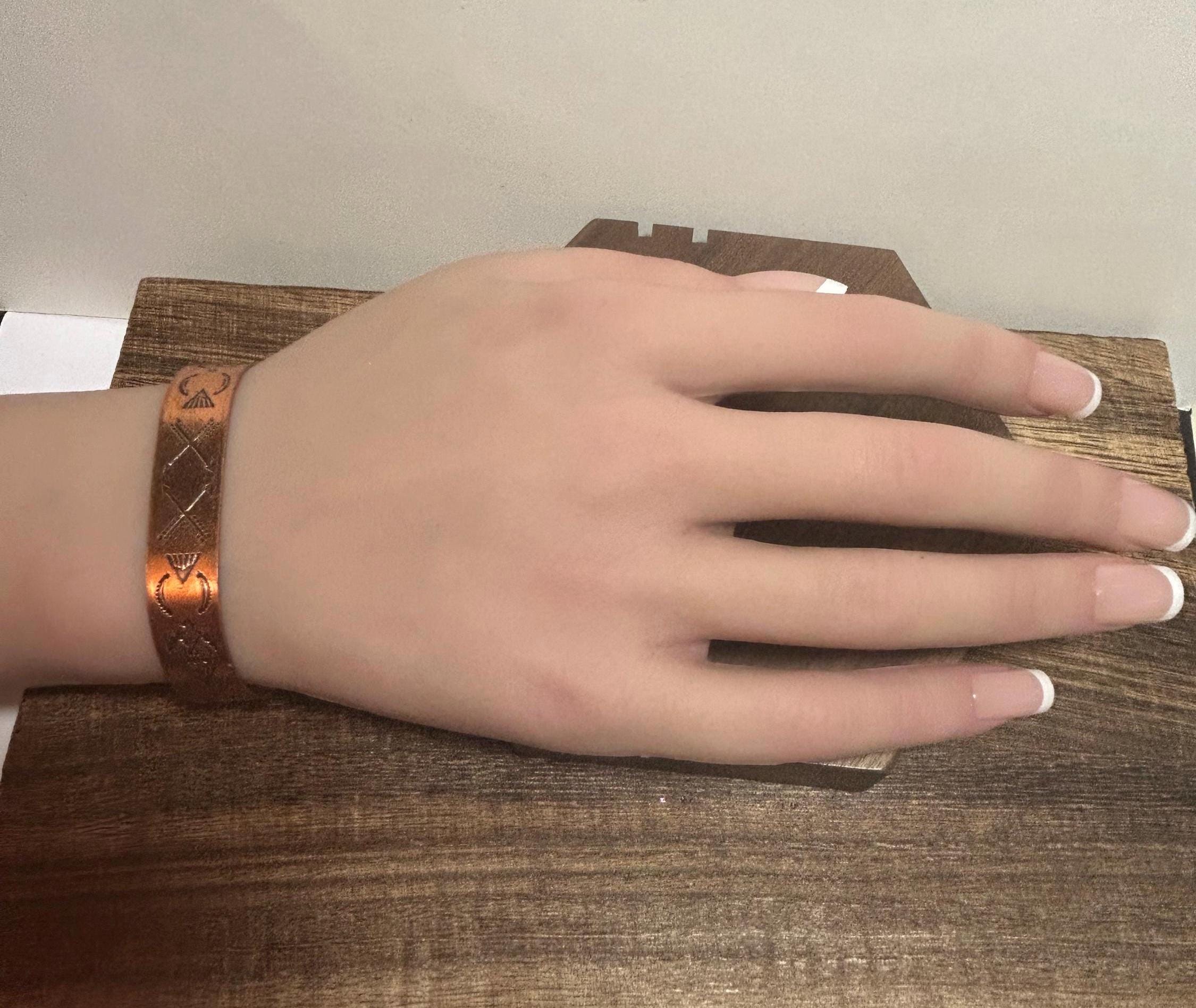 Fred Harvey Era Copper Thunderbird Cuff Bracelet Navajo