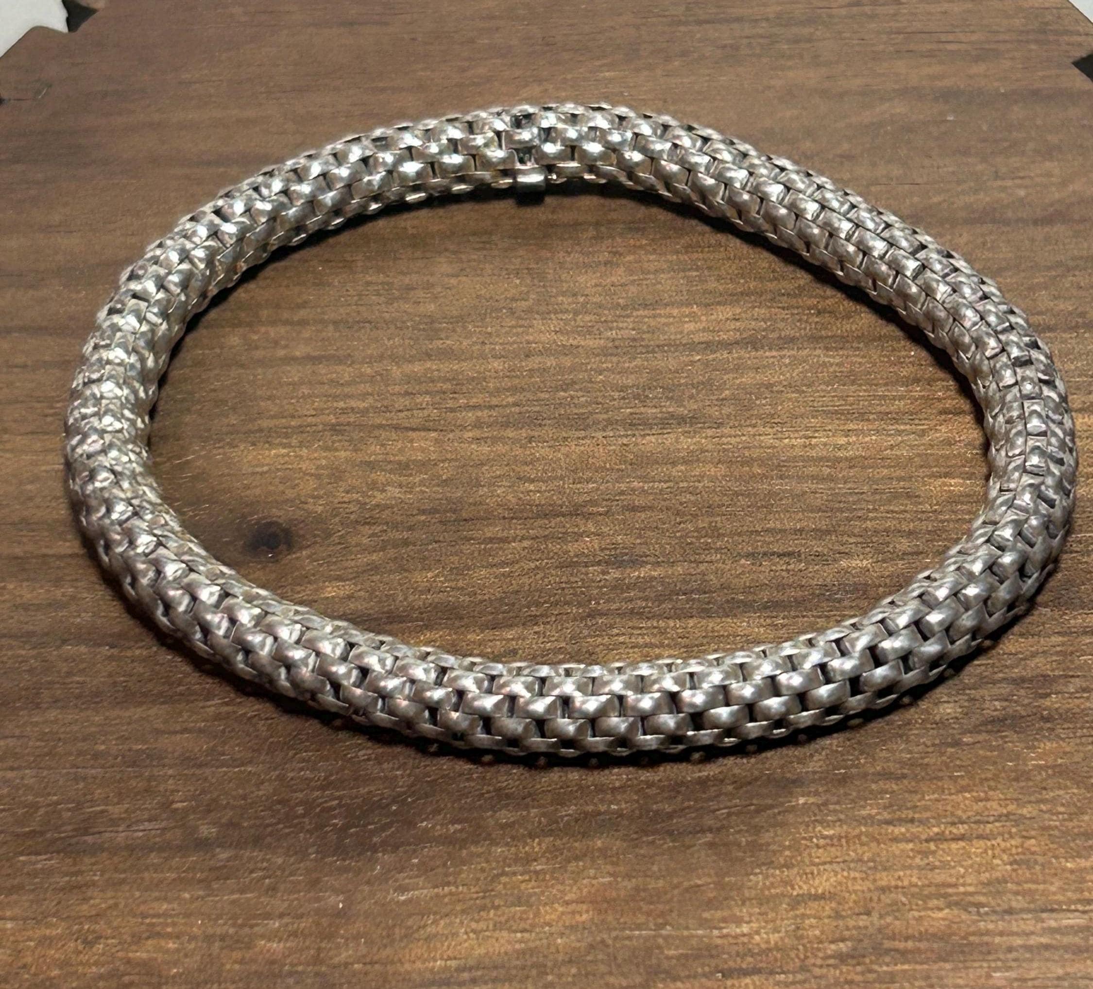 Dyadema Sterling Bracelet Italy Italian 925 Silver Mesh Birdcage