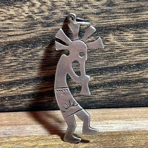 Navajo Sterling Kokopelli Pendant 925 Silver Native Vintage Jewelry Anniversary Christmas Birthday Gift 4 Necklace Charm Tribal Unisex Men&#39;s