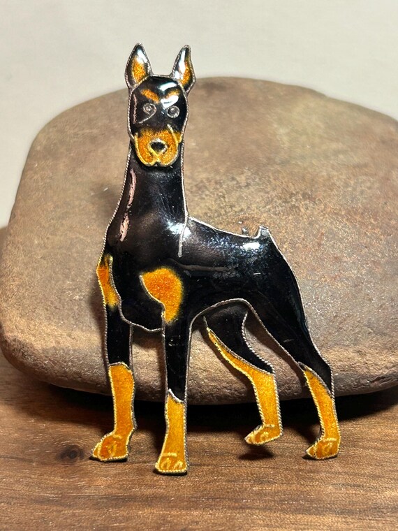 NEWEI Orecchini in acrilico nero Doberman Pinscher Dog gioielli moda gioielli per regali ragazze donne charms, Acrilico, Nessuna pietra preziosa