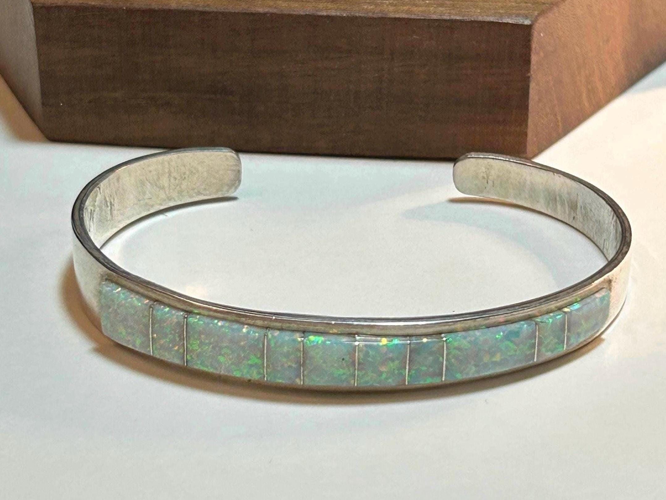 Navajo Opal Sterling Cuff Bracelet Jay-jay Livingston 925 Silver