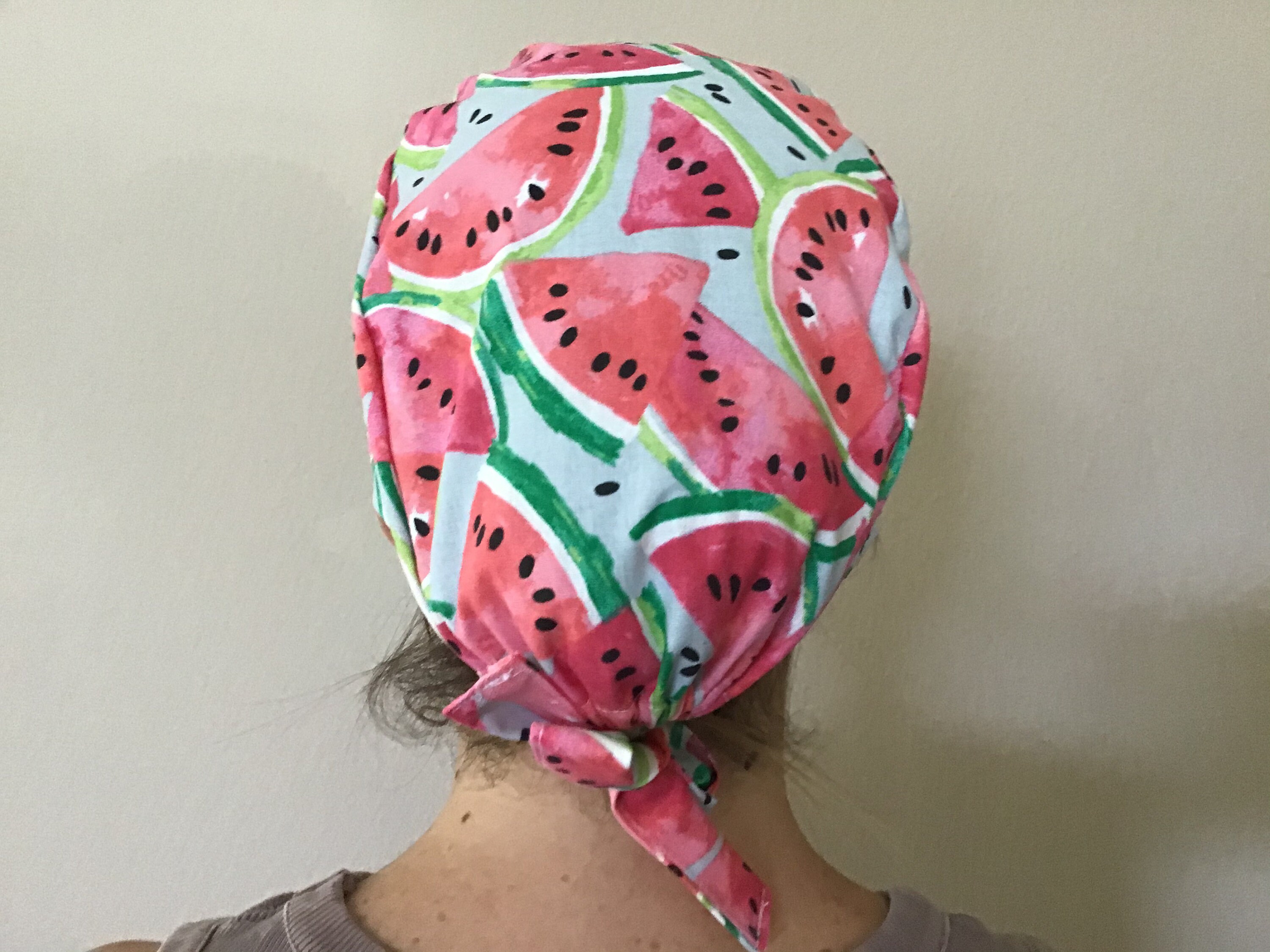 Scrub Cap Watermelon Fruit Print Unisex Watermelon Scrub Etsy