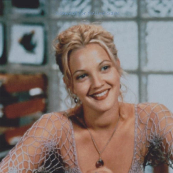 Drew Barrymore Fishnet Top 4x6 Photo