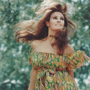 raquel welch green dress Fan Art cf-size-size-6