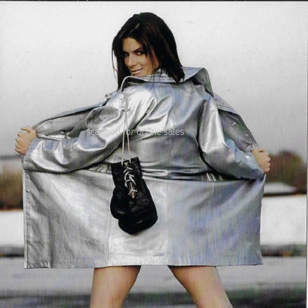 Sandra Bullock White Leather Coat Boxing Globes and Fighting Boots 4x6 Photo