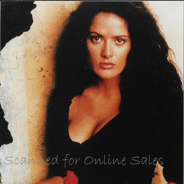 Salma Hayek with Rose Desperado 4x6 Photo