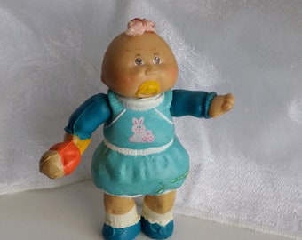 Vtg 1984 Cabbage Patch Kids GIRL w// Ice Cream Cone Treat TOY CPK PVC Figure