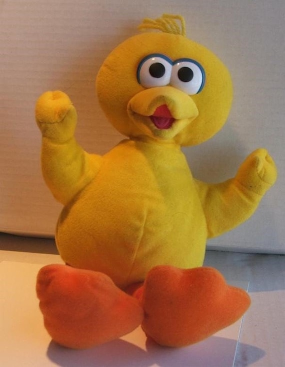 Fisher Price Big Bird Plush Toy Big Eyes 12 Etsy
