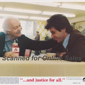Und Gerechtigkeit für alle Al Pacino Lee Strasberg 8x10 Einladungskarte 7