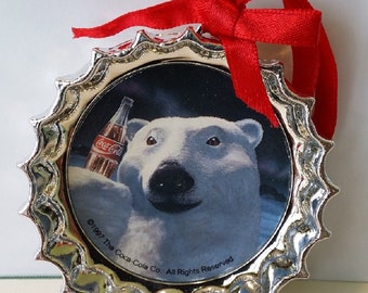 1997 Coke Polar Bear Cub Ornament,coke Polar Bear Cub on a Pillow ...