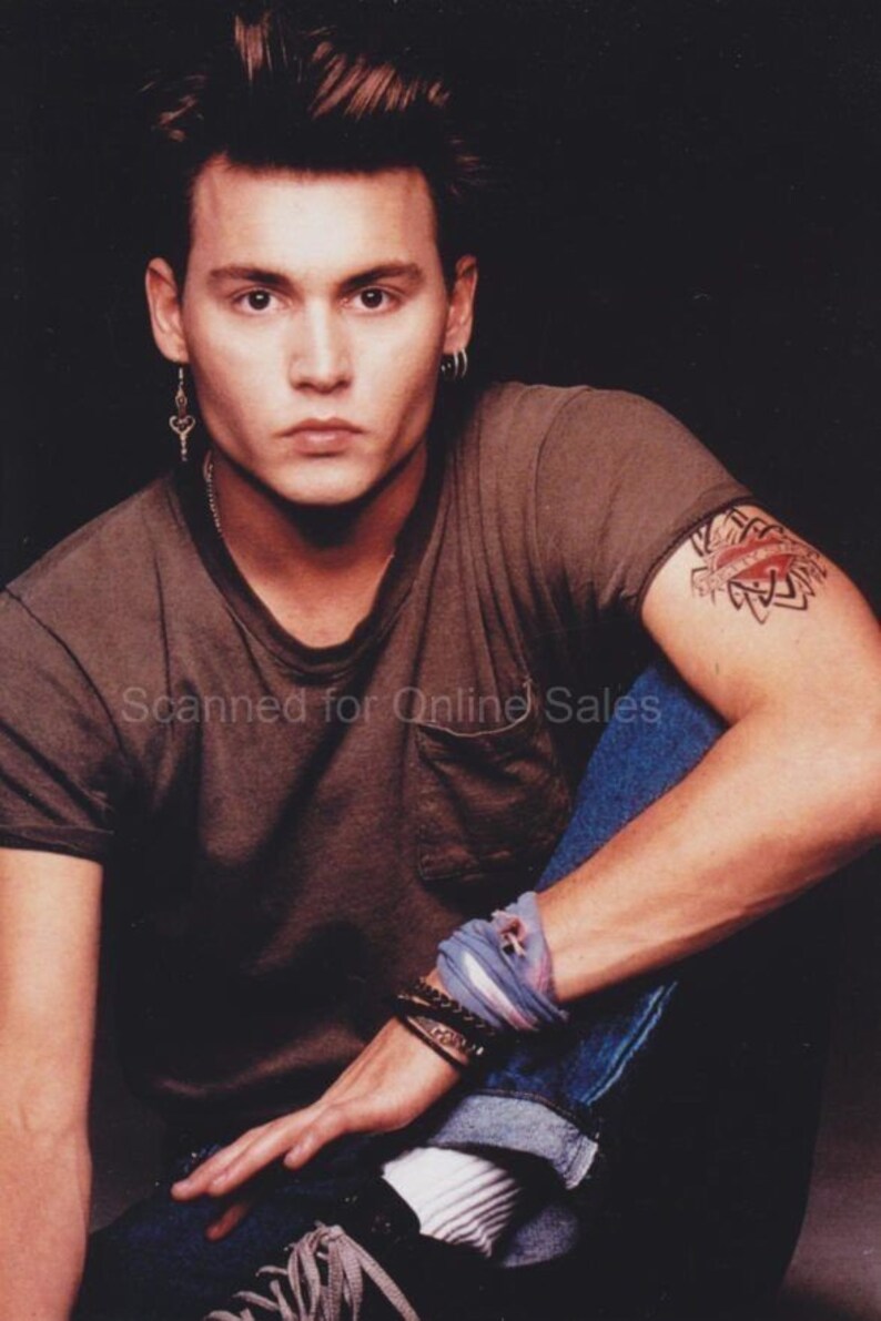 Johnny Depp 21 Tatoos earrings armbands 4x6 Photo | Etsy