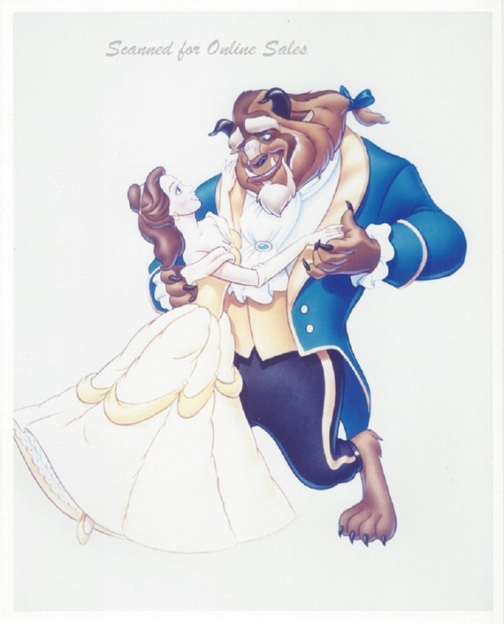 Walt Disney Beauty And The Beast Belle Is Swept Away 8x10 Etsy