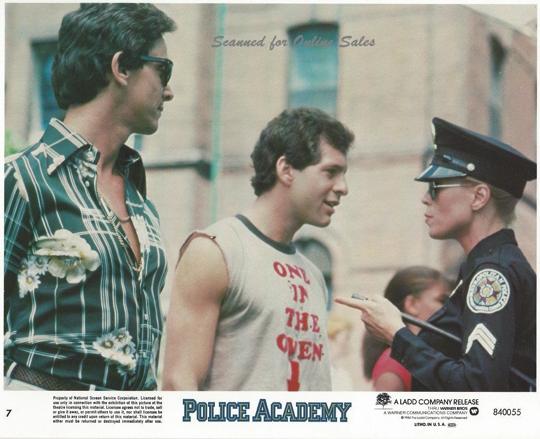 Police Academy Steve Guttenberg Andrew Rubin Leslie Etsy
