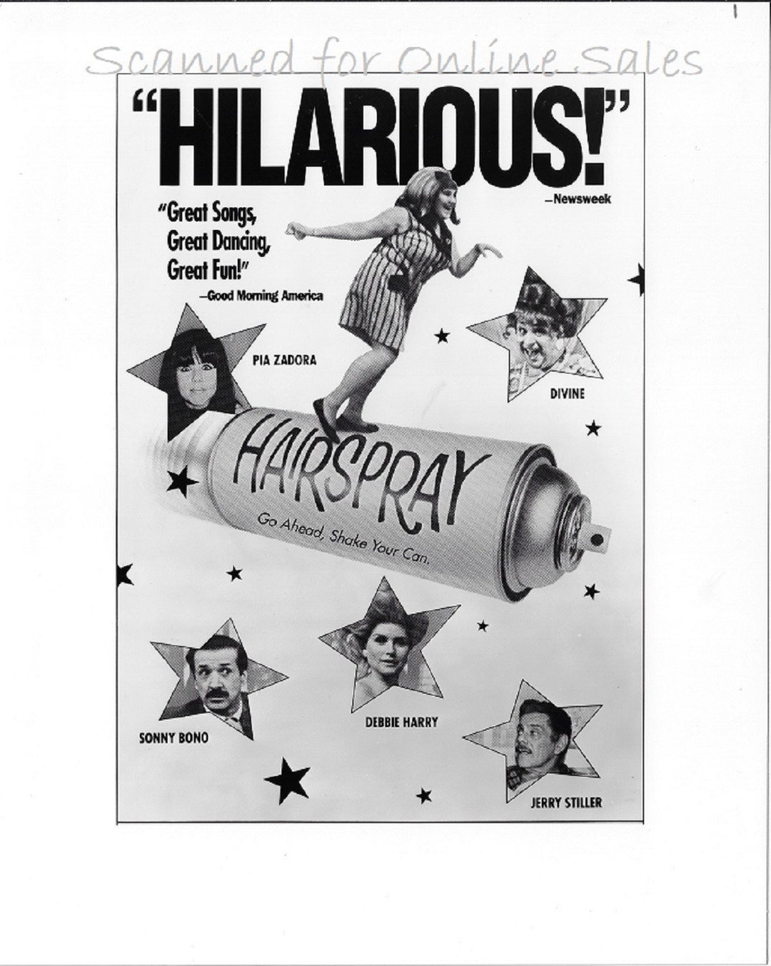 Hairspray Pia Zadora Divine Sonny Bono Debbie Harry Jerry Etsy