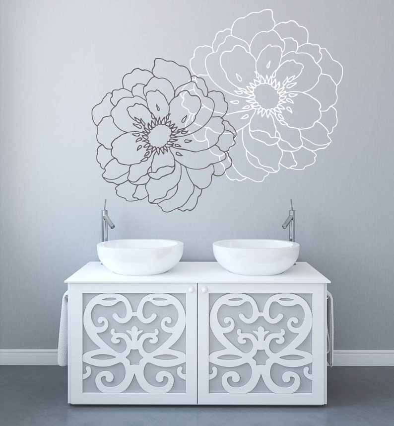 Modern Flower SD 064 Modern Flower Wall Decals for Walls Stickers for Walls Stylish Wall Stickers for Bedrooms Stick on Wall Art
