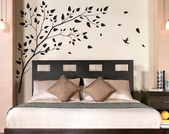 Vinyl Art Tree Branch with birds  Wall Sticker Decals Home Decor Art by DecalIsland -  Tree Branch with birds SD 004