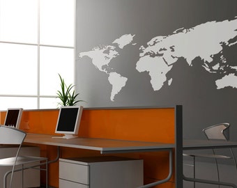 Aufkleber für Wände Welt Landkarte Wand Aufkleber Wand Aufkleber Decals Home Decor coole Wand Aufkleber Stick zur Wandkunst DecalIsland - Welt Karte SD-017
