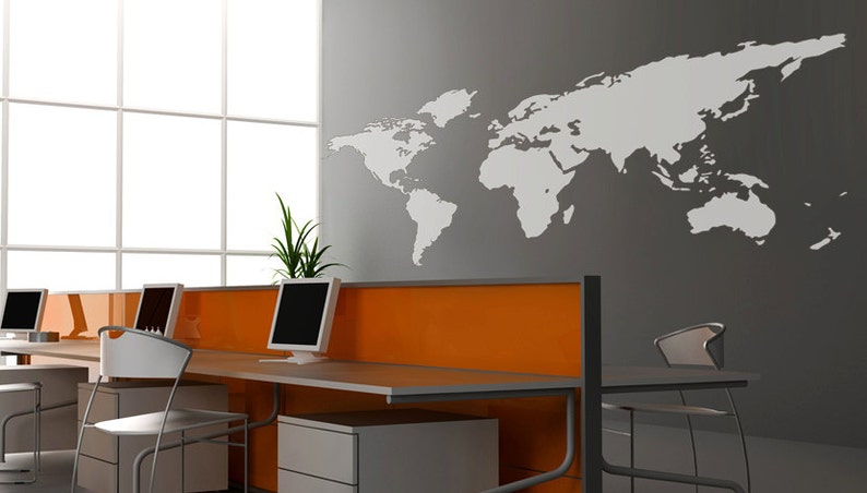 Decals for walls World map Wall decal Wall Sticker Decals Home  Etsy