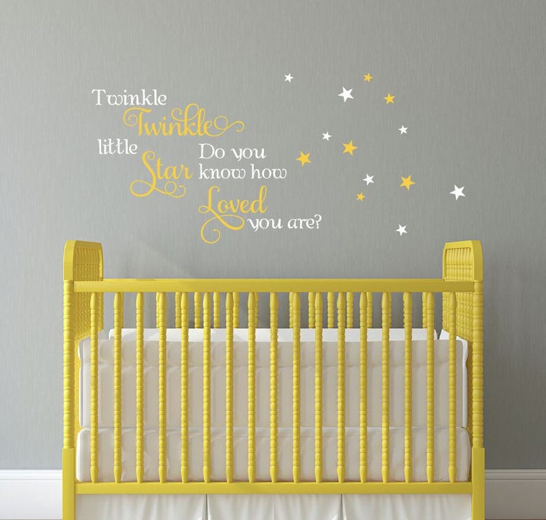 Quote Twinkle Little Star Decal Decals for Walls Little Girl Etsy