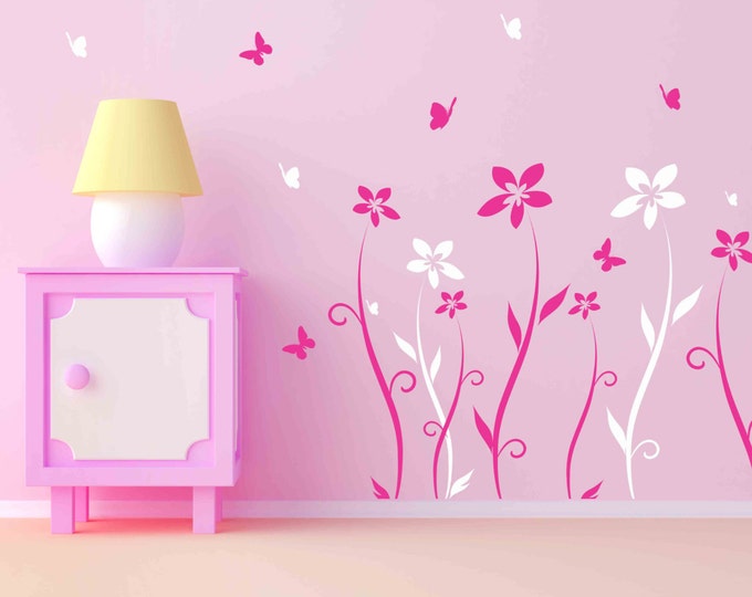 Baby Girl Room Decor Wall Decals for Nursery Baby Room Designs Flower Decals for Walls Art by
