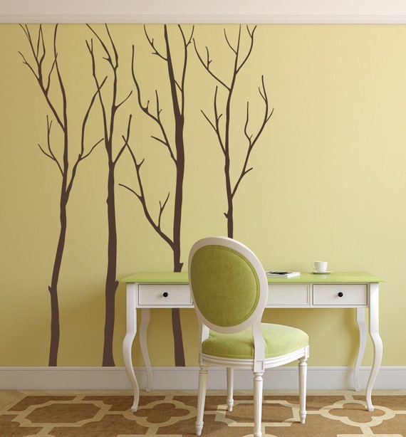 Tree Decals for Walls Modern Trees Decals Stickers Wall Etsy
