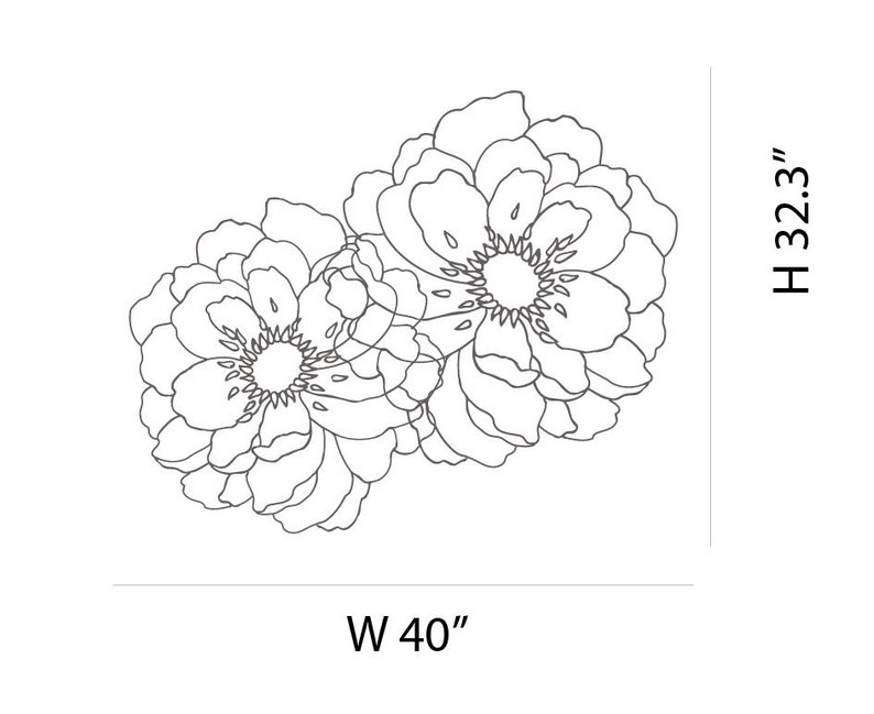 Modern Flower SD 064 Modern Flower Wall Decals for Walls Stickers for Walls Stylish Wall Stickers for Bedrooms Stick on Wall Art