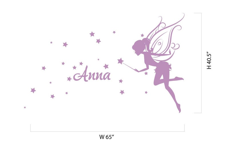 star wall sticker girl name wall decal flower fairy decals Fairy Wall Decal fairies wall decal 079 fairy wall decals disney wall decal