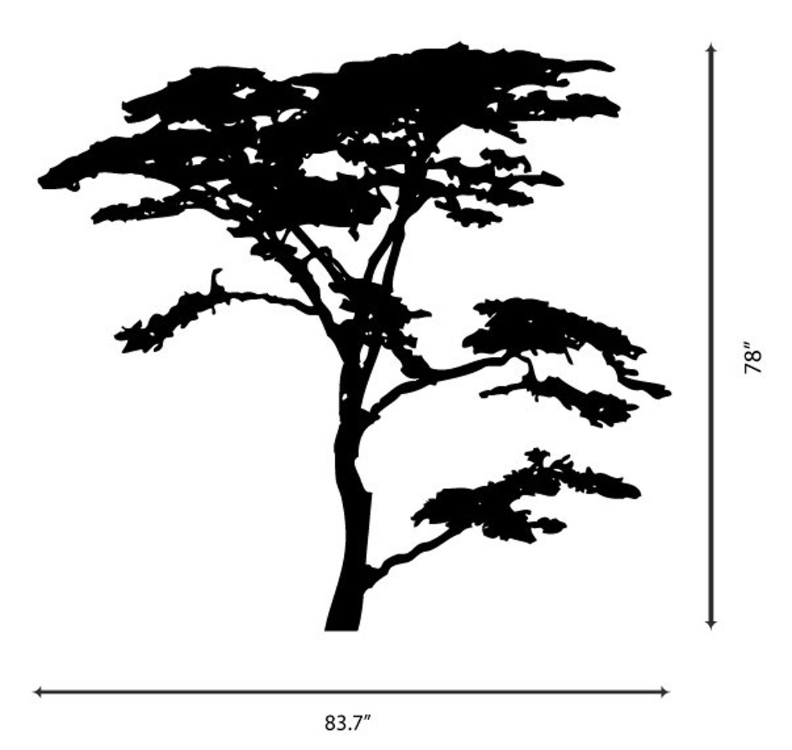 Vinyl Art Decal Realistic African Tree Wall Sticker Decals Etsy