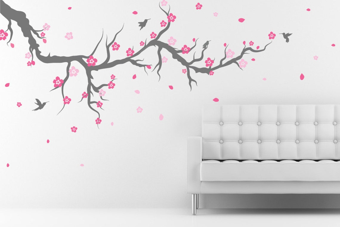 Cherry Blossom Wall Decal Branch Wall Decals for Nursery Etsy
